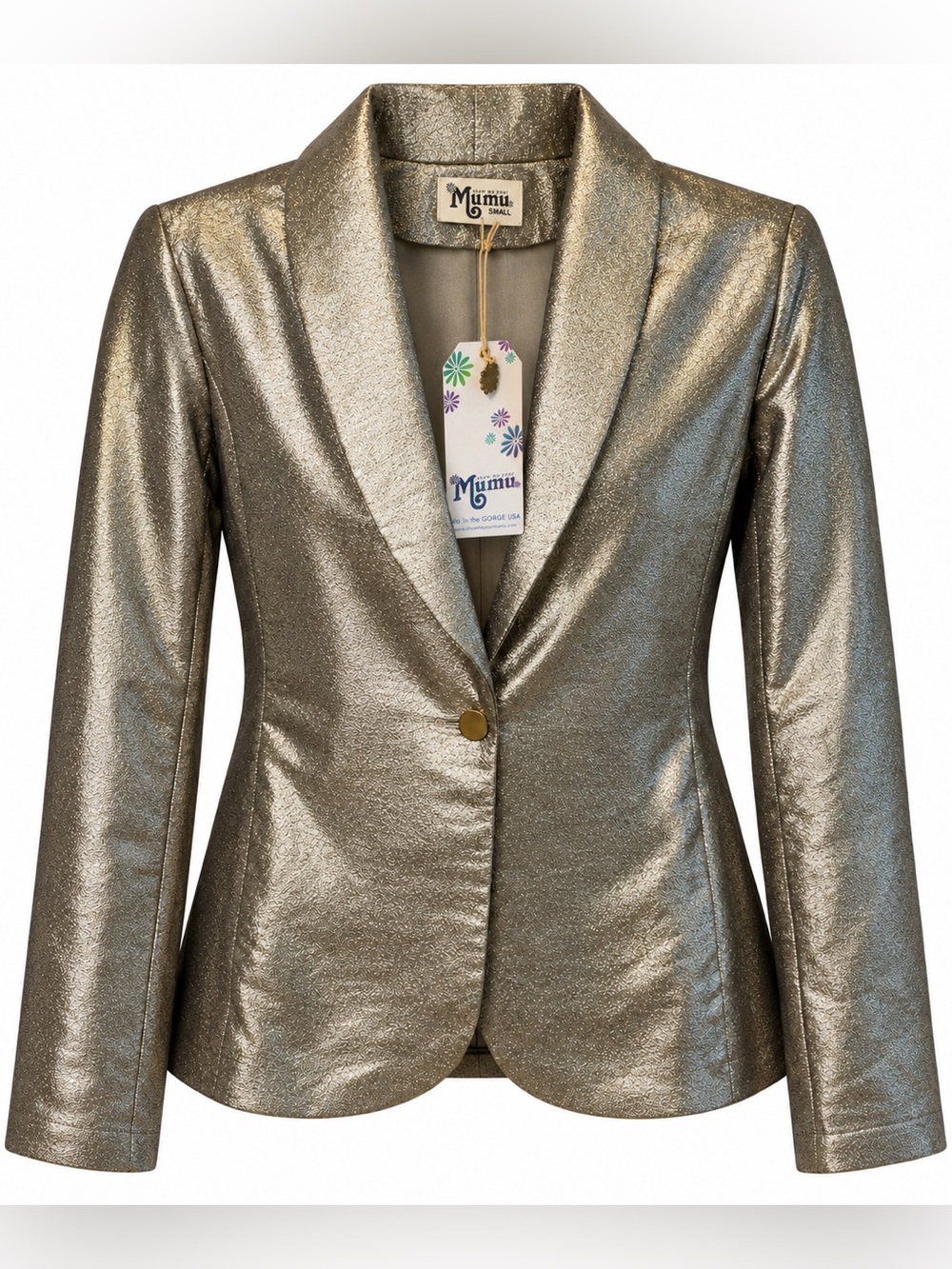Show Me Your Mumu Barrington Blazer in Shimmer & Shine NEW size Small